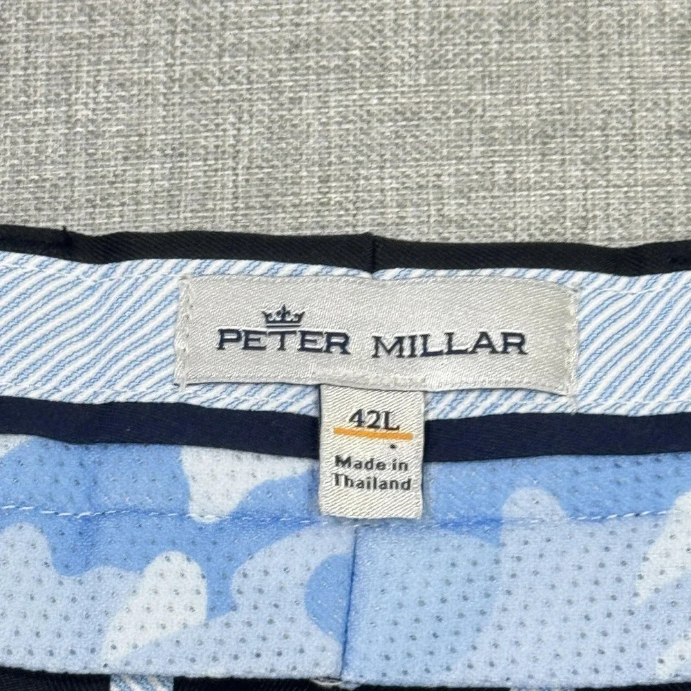 Peter Millar Surge Golf Chino Shorts Mens‎ 42L Long Black Performance 12